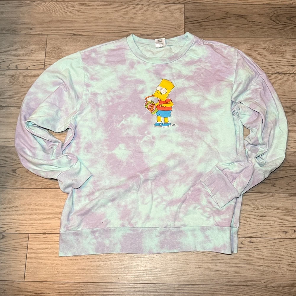 The Simpsons Tie Dye Bart Sweatshirt Vintage 90s